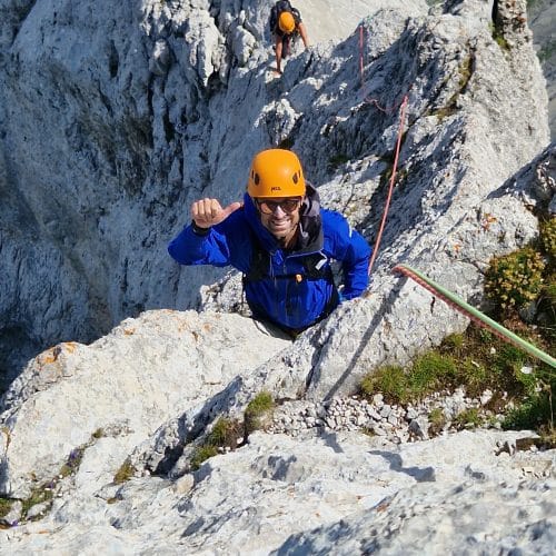 alpinisme arete du doigt pointe perce refuge de gramusset le grand-bornand